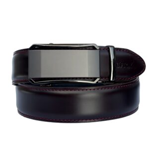 Tuftox Signature Ratchet Belt – Luxury Automatic Cowhide Dress Belt with Interchangeable Zinc Alloy Buckle
