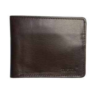 Tuftox Regal Bifold black buffalo leather wallet – front view