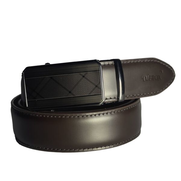 Tuftox Signature Ratchet Belt – Luxury Automatic Cowhide Dress Belt with Interchangeable Zinc Alloy Buckle