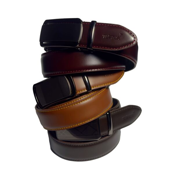 Tuftox Signature Ratchet Belt – Luxury Automatic Cowhide Dress Belt with Interchangeable Zinc Alloy Buckle