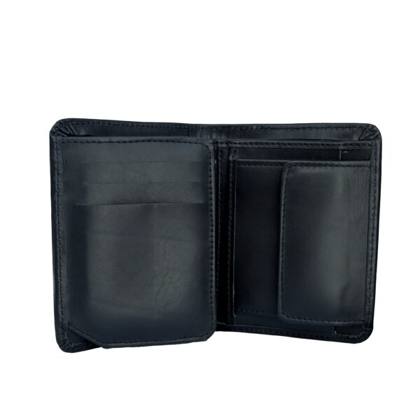 Tuftox Signature Coat Wallet in Premium Cow Leather – Black Color Inside View of Tuftox Coat Wallet with Coin Pocket and Card Slots Bifold Tuftox Leather Wallet – Showing Cash & Slip Pockets Premium Cowhide Coat Wallet by Tuftox – Front View Tuftox Coat Wallet – Side Flap with Sim & Memory Pocket Black Leather Coat Wallet with Zip Coin Pocket – Tuftox Tuftox Signature Wallet in Gift Box – Premium Presentation