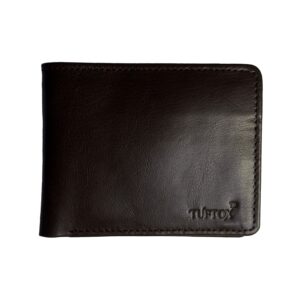 TufTox FlapView Slim Leather Wallet For Men with Flap, 7 Card Slots, 2 ID Windows, and Slip Pocket