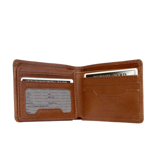 TufTox FlapView Slim Leather Wallet For Men with Flap, 7 Card Slots, 2 ID Windows, and Slip Pocket
