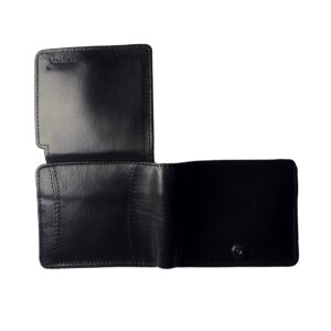 TufTox MagnFold Flap – Classic Black luxury leather bifold wallet with magnetic flap, front view Alt: TufTox MagnFold Flap – Royal Mustard slim leather wallet with flap open showing card slots and ID window Alt: TufTox MagnFold Flap – Inside view showcasing cash compartments and card slots in black leather Alt: TufTox MagnFold Flap – Magnetic flap design with ID window and premium buffalo leather texture Alt: TufTox MagnFold Flap – Wallet placed in belt loop using side slot feature for hands-free carry Alt: TufTox MagnFold Flap – Angled top view of black wallet showing smooth stitching and sleek profile Alt: TufTox MagnFold Flap – Vintage mustard wallet with flap closed, premium finish, and embossed logo Alt: TufTox MagnFold Flap – Gift box packaging showcasing TufTox branding and elegant presentation Alt: TufTox MagnFold Flap – All four colors side by side: Classic Black, Royal Mustard, Vintage Brown, Midnight Blue
