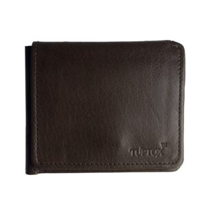 TufTox MagnFold Flap – Classic Black luxury leather bifold wallet with magnetic flap, front view Alt: TufTox MagnFold Flap – Royal Mustard slim leather wallet with flap open showing card slots and ID window Alt: TufTox MagnFold Flap – Inside view showcasing cash compartments and card slots in black leather Alt: TufTox MagnFold Flap – Magnetic flap design with ID window and premium buffalo leather texture Alt: TufTox MagnFold Flap – Wallet placed in belt loop using side slot feature for hands-free carry Alt: TufTox MagnFold Flap – Angled top view of black wallet showing smooth stitching and sleek profile Alt: TufTox MagnFold Flap – Vintage mustard wallet with flap closed, premium finish, and embossed logo Alt: TufTox MagnFold Flap – Gift box packaging showcasing TufTox branding and elegant presentation Alt: TufTox MagnFold Flap – All four colors side by side: Classic Black, Royal Mustard, Vintage Brown, Midnight Blue
