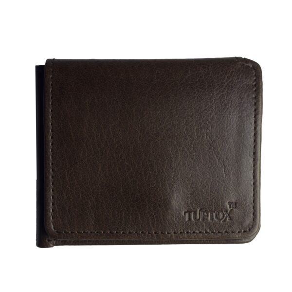 TufTox MagnFold Flap – Classic Black luxury leather bifold wallet with magnetic flap, front view Alt: TufTox MagnFold Flap – Royal Mustard slim leather wallet with flap open showing card slots and ID window Alt: TufTox MagnFold Flap – Inside view showcasing cash compartments and card slots in black leather Alt: TufTox MagnFold Flap – Magnetic flap design with ID window and premium buffalo leather texture Alt: TufTox MagnFold Flap – Wallet placed in belt loop using side slot feature for hands-free carry Alt: TufTox MagnFold Flap – Angled top view of black wallet showing smooth stitching and sleek profile Alt: TufTox MagnFold Flap – Vintage mustard wallet with flap closed, premium finish, and embossed logo Alt: TufTox MagnFold Flap – Gift box packaging showcasing TufTox branding and elegant presentation Alt: TufTox MagnFold Flap – All four colors side by side: Classic Black, Royal Mustard, Vintage Brown, Midnight Blue